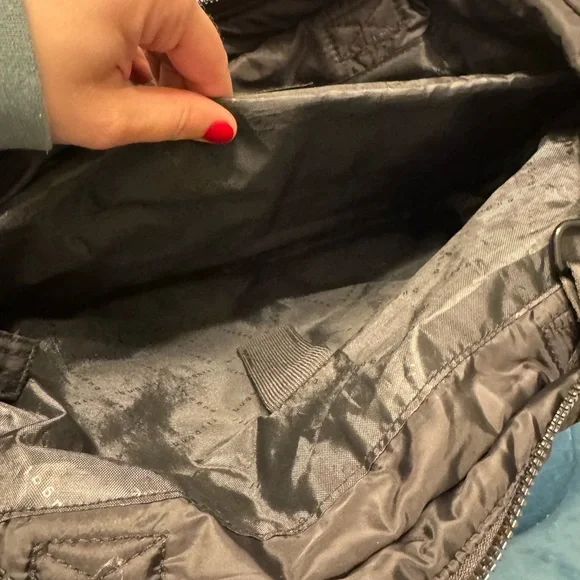 BUGATTI Black Quilted Tote Bag